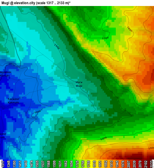 Mugi elevation map