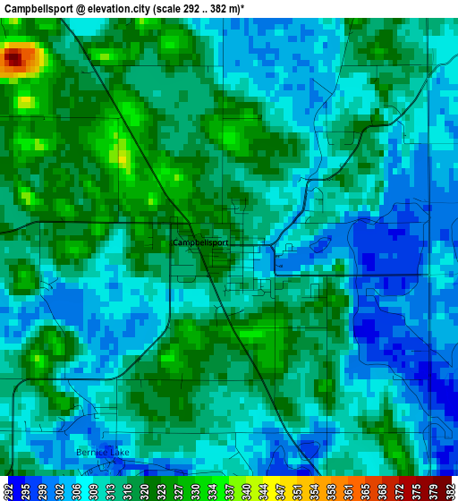 Campbellsport elevation map