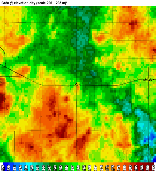 Cato elevation map