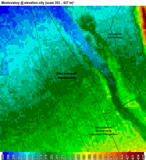 Mostovskoy elevation map