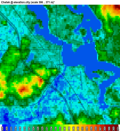 Chetek elevation map