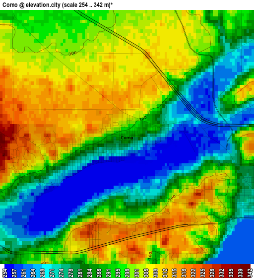 Como elevation map