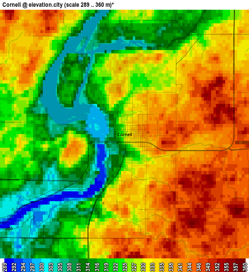 Cornell elevation map