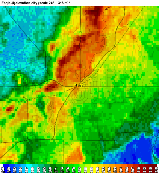 Eagle elevation map