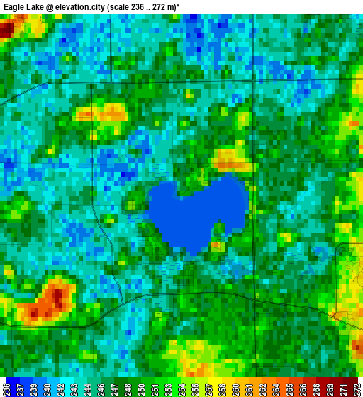 Eagle Lake elevation map