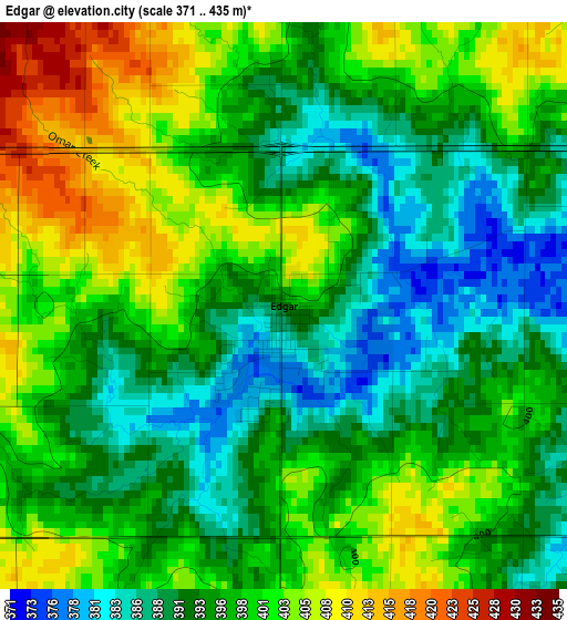 Edgar elevation map