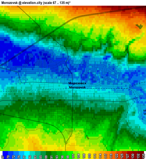 Morozovsk elevation map