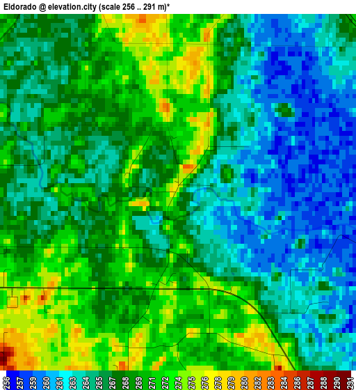 Eldorado elevation map