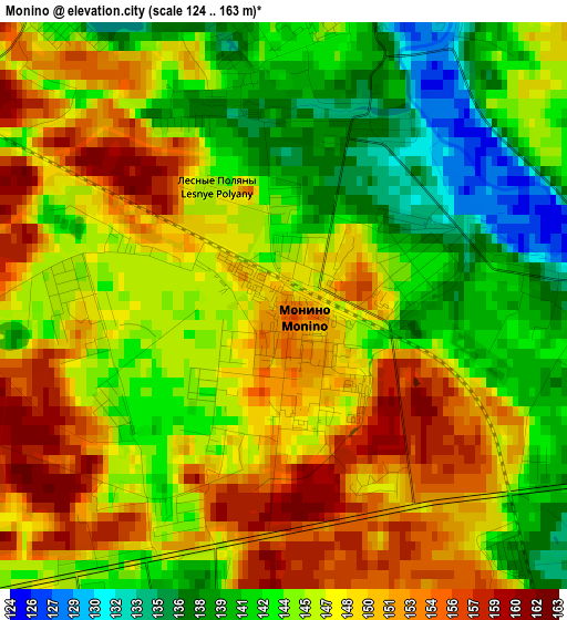 Monino elevation map