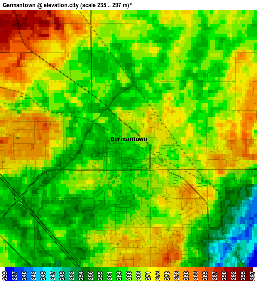 Germantown elevation map