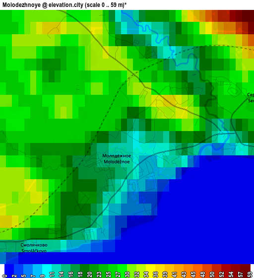 Molodezhnoye elevation map