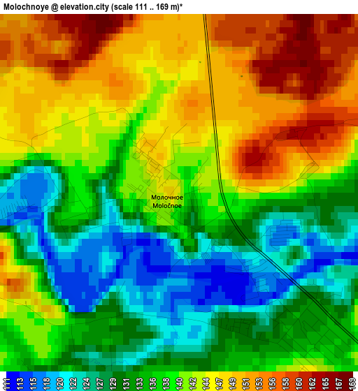 Molochnoye elevation map