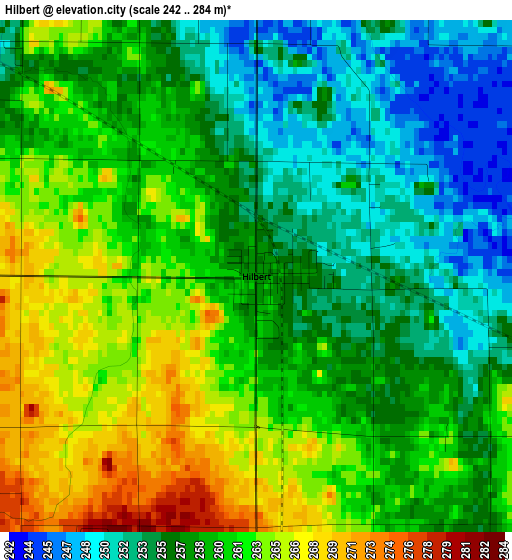 Hilbert elevation map