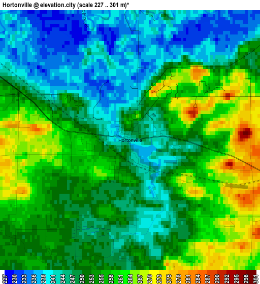 Hortonville elevation map