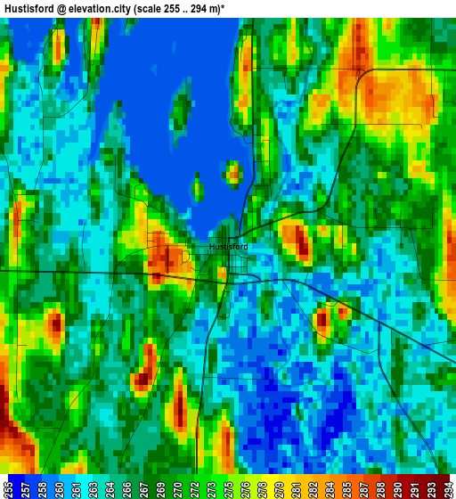 Hustisford elevation map