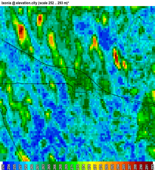 Ixonia elevation map