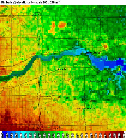 Kimberly elevation map