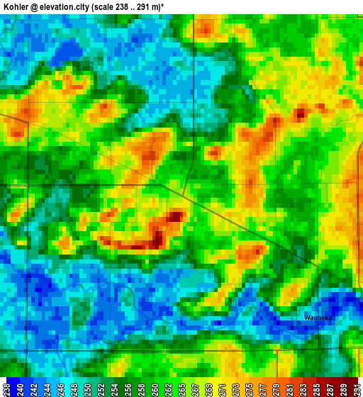 Kohler elevation map