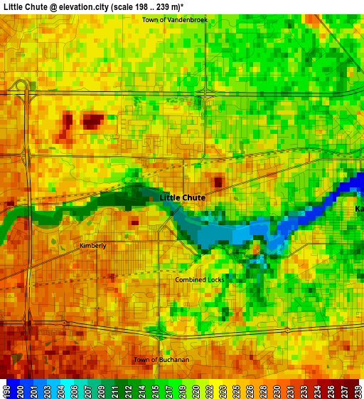 Little Chute elevation map