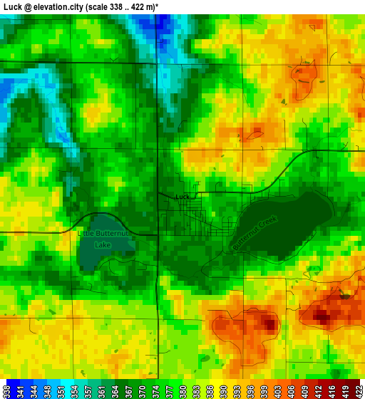 Luck elevation map