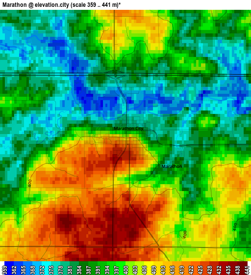 Marathon elevation map