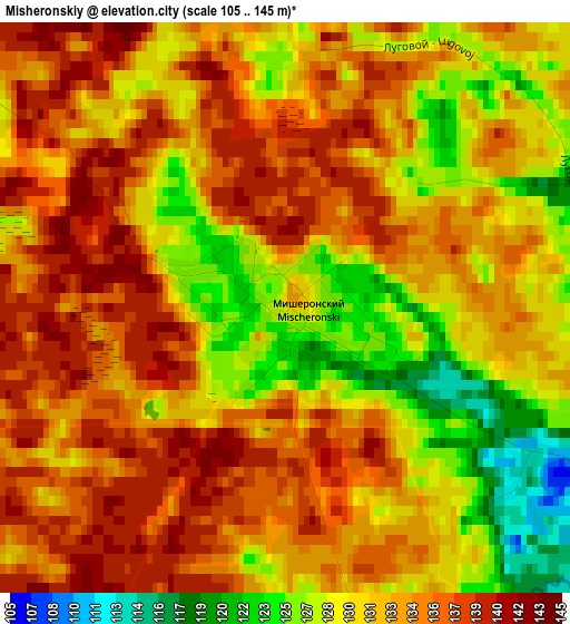 Misheronskiy elevation map