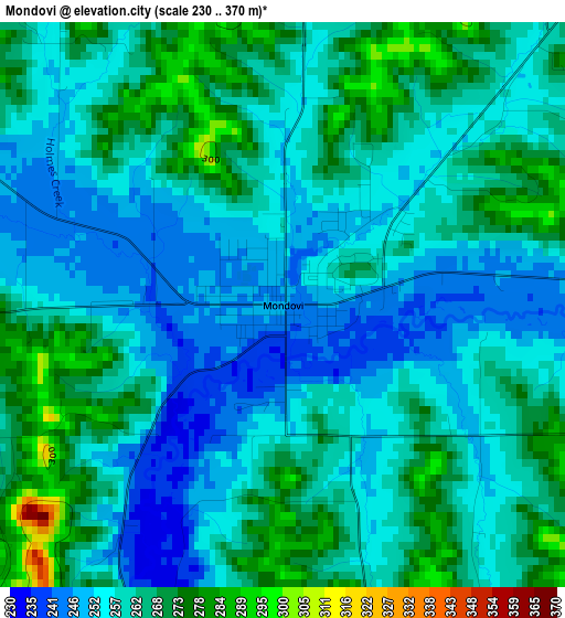 Mondovi elevation map