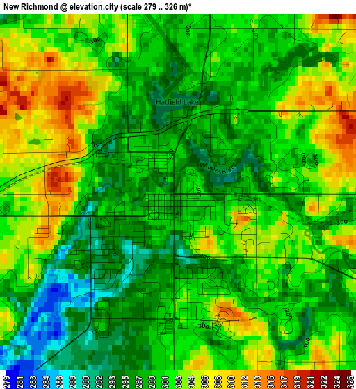 New Richmond elevation map