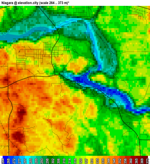 Niagara elevation map