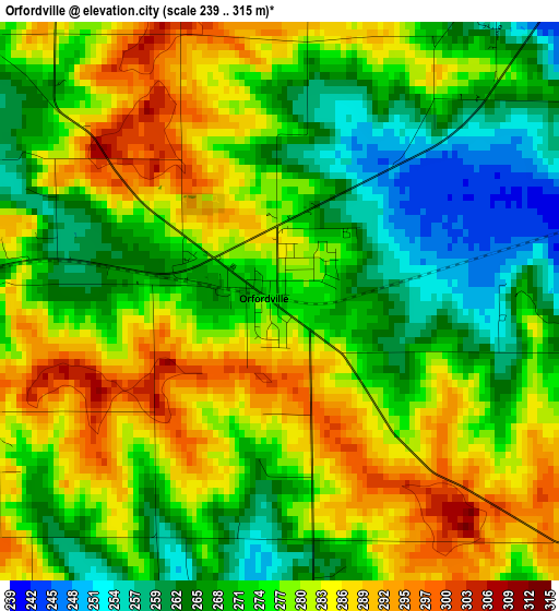 Orfordville elevation map