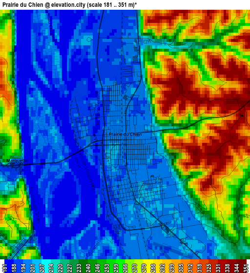 Prairie du Chien elevation map