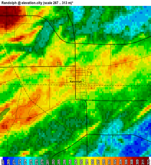 Randolph elevation map