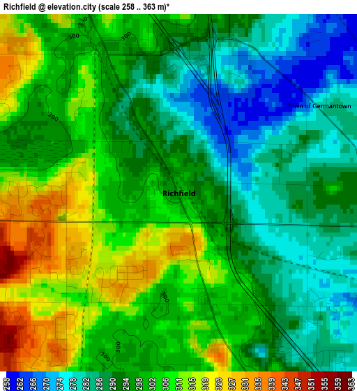 Richfield elevation map