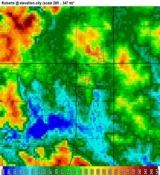 Roberts elevation map