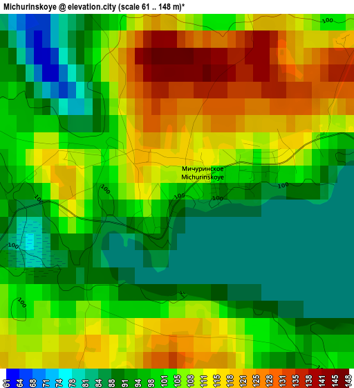 Michurinskoye elevation map