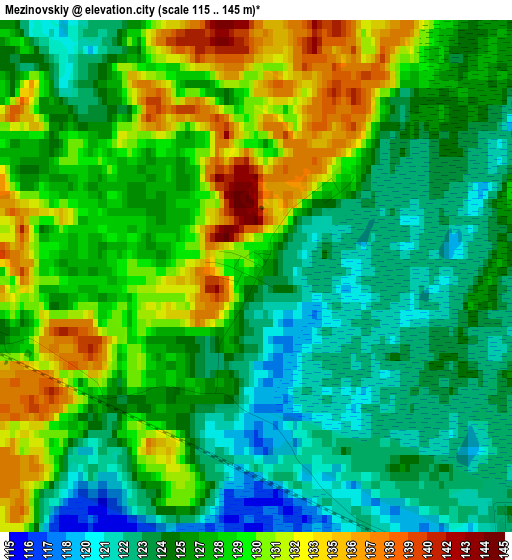 Mezinovskiy elevation map