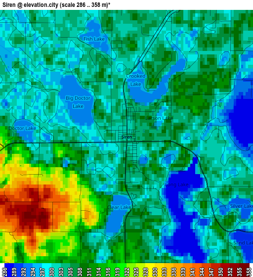 Siren elevation map