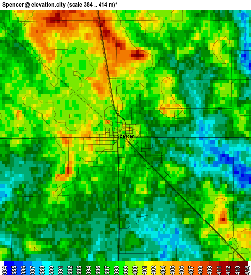 Spencer elevation map