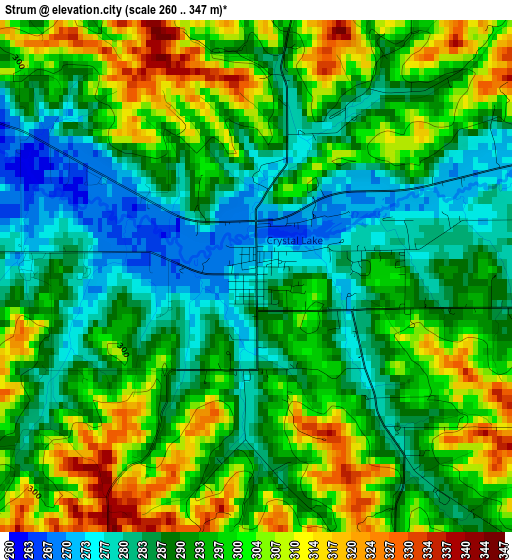 Strum elevation map