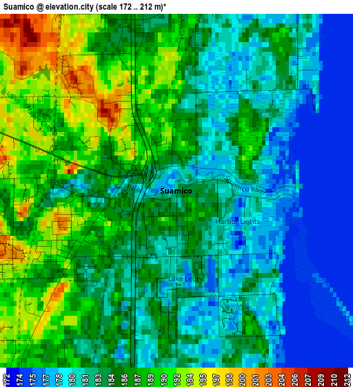 Suamico elevation map