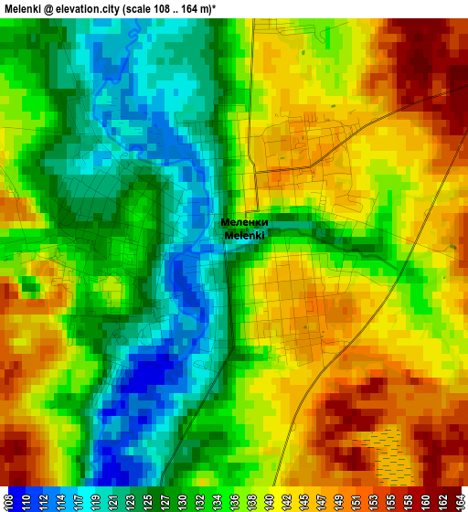 Melenki elevation map