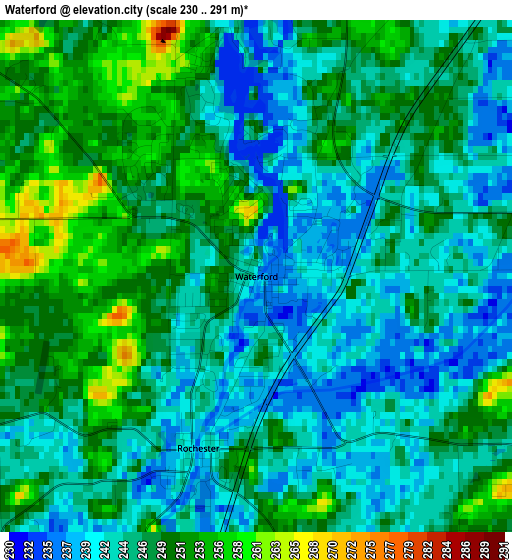 Waterford elevation map