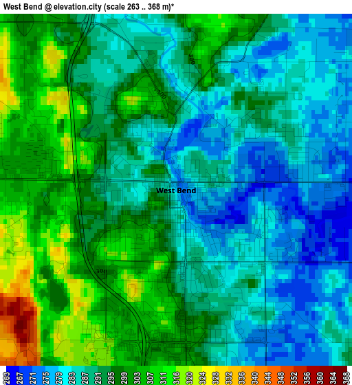 West Bend elevation map