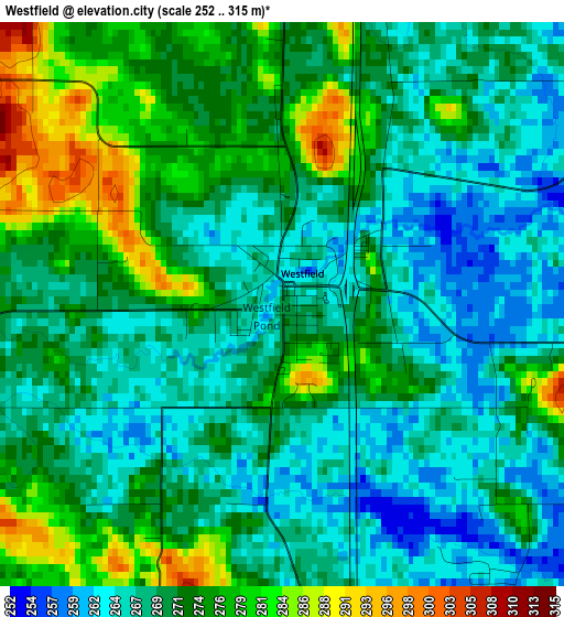 Westfield elevation map