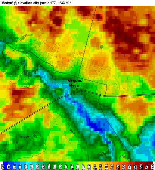 Medyn’ elevation map