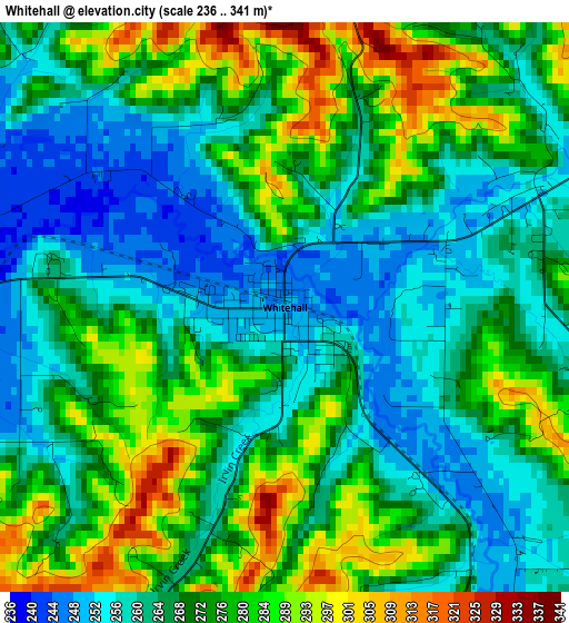 Whitehall elevation map