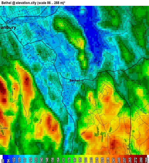 Bethel elevation map