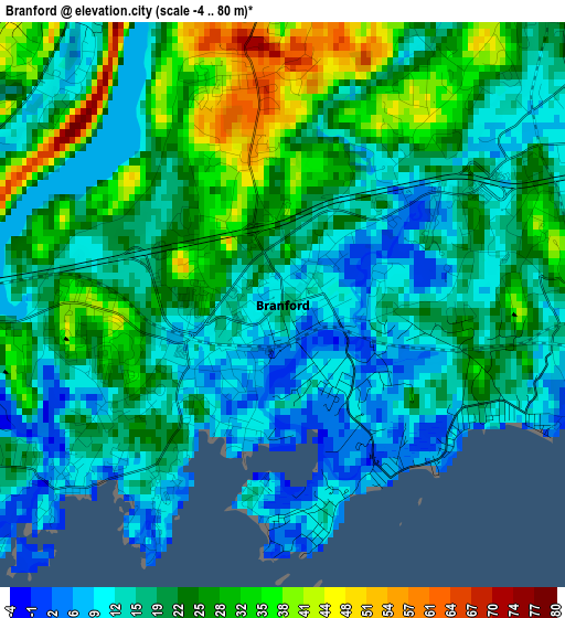Branford elevation map