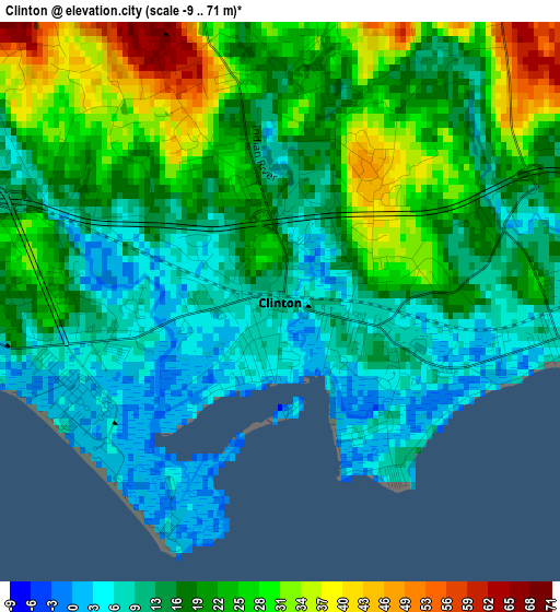 Clinton elevation map