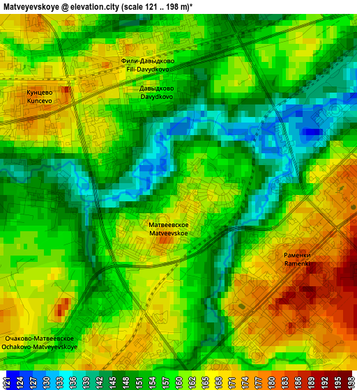 Matveyevskoye elevation map